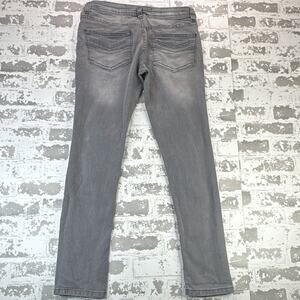 Huntington Jeans Mens 30x32 Gray Skinny Fit Stretch Denim Faded Casual
